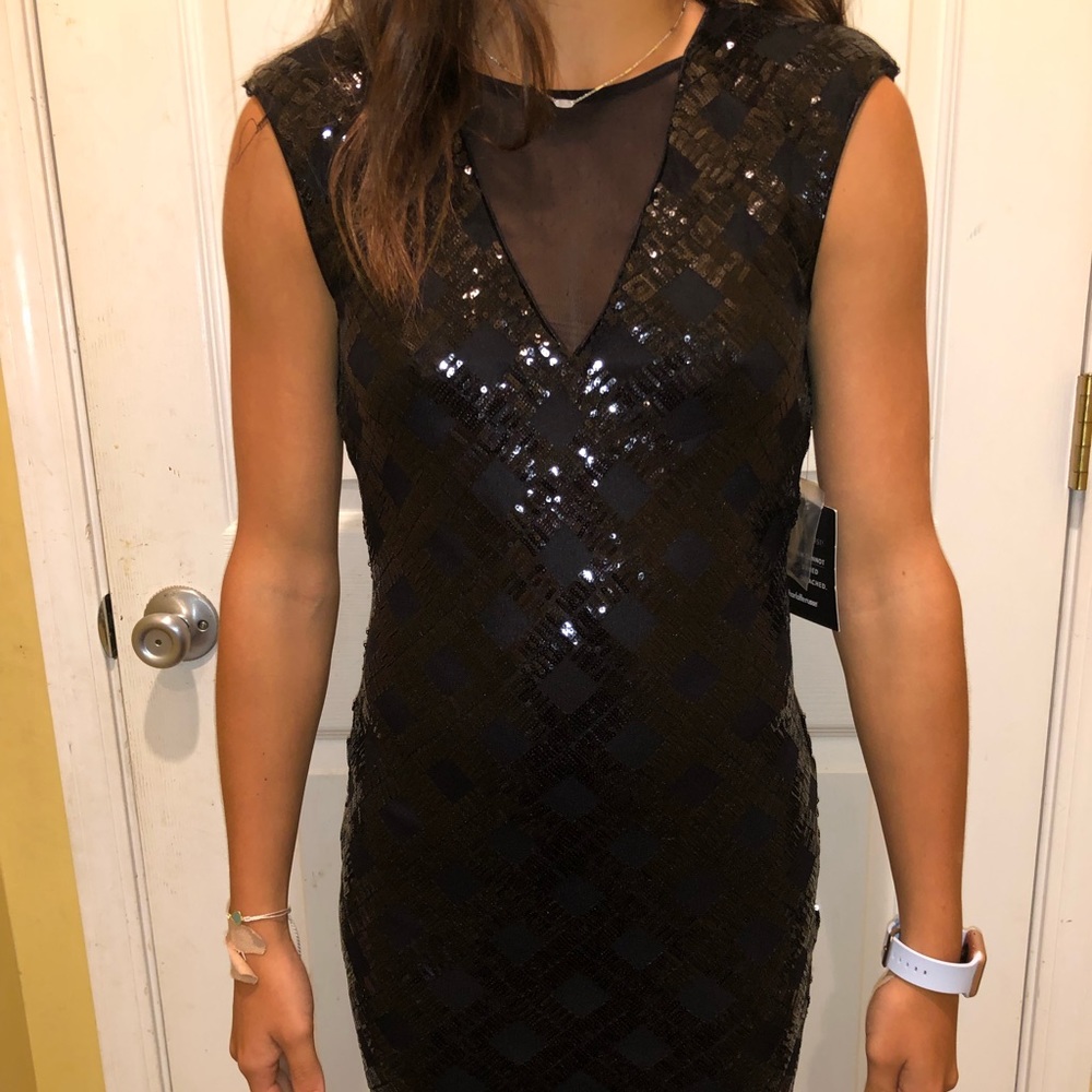 Black sequin dress